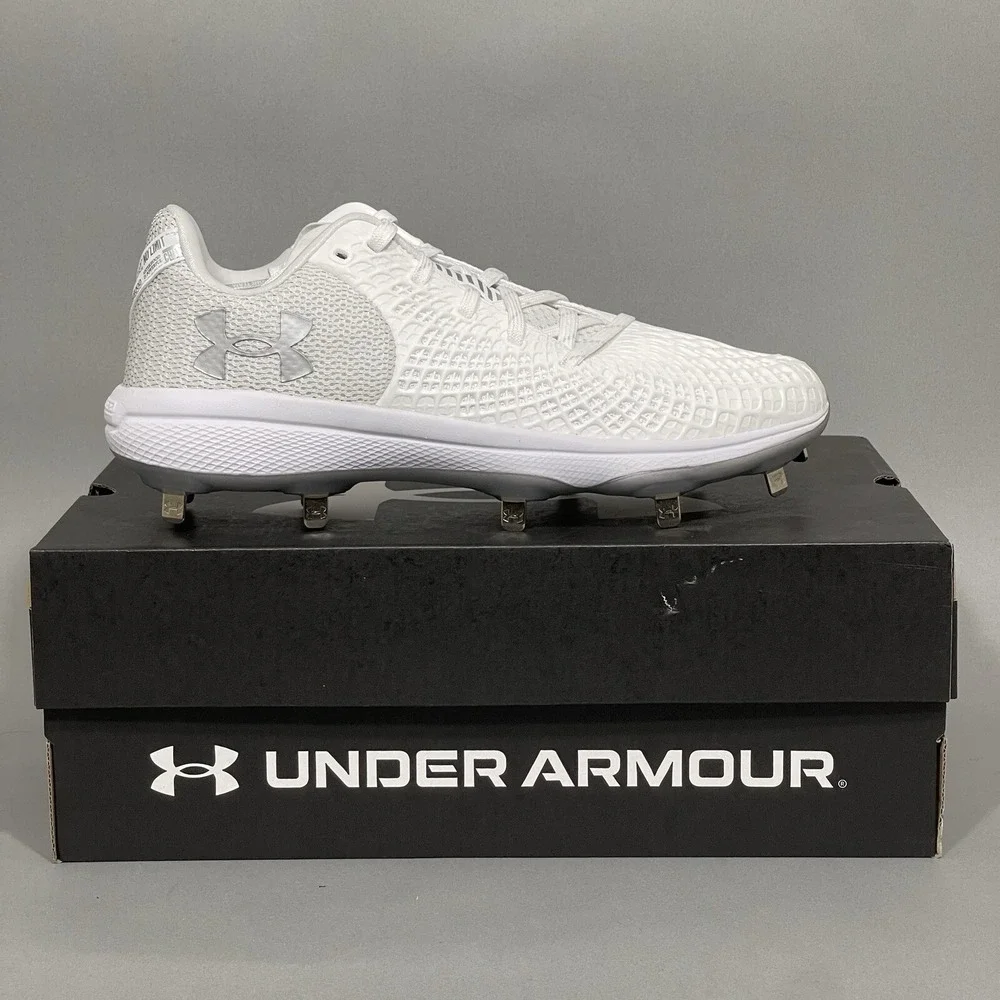 Under Armour Softball Cleats Women's 6 Metal Glyde 2.0 MT‎ White 3026601-100 USA